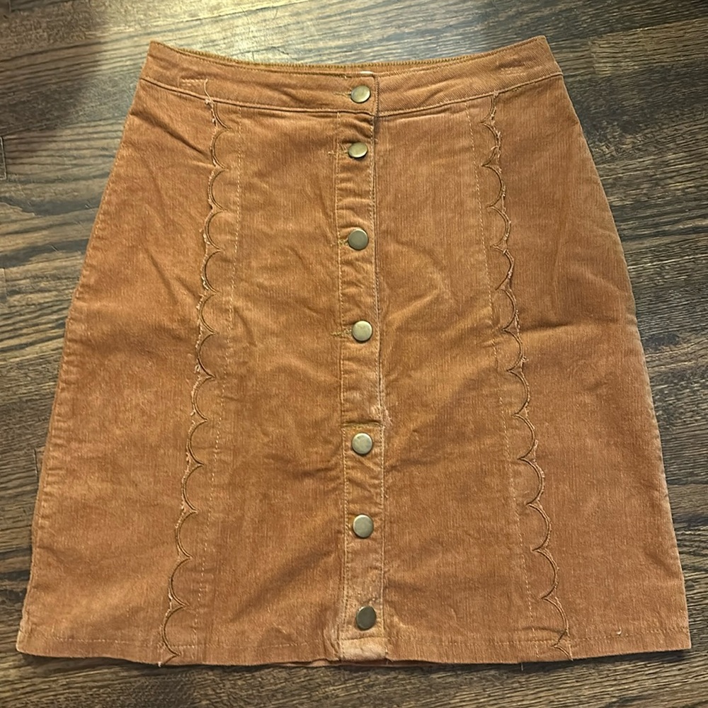 Corduroy high waisted skirt